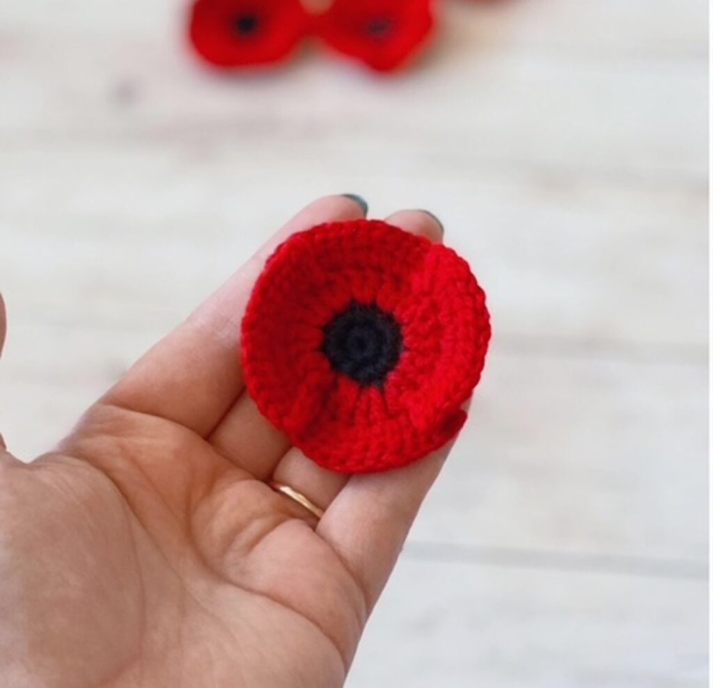 Crocheted poppies